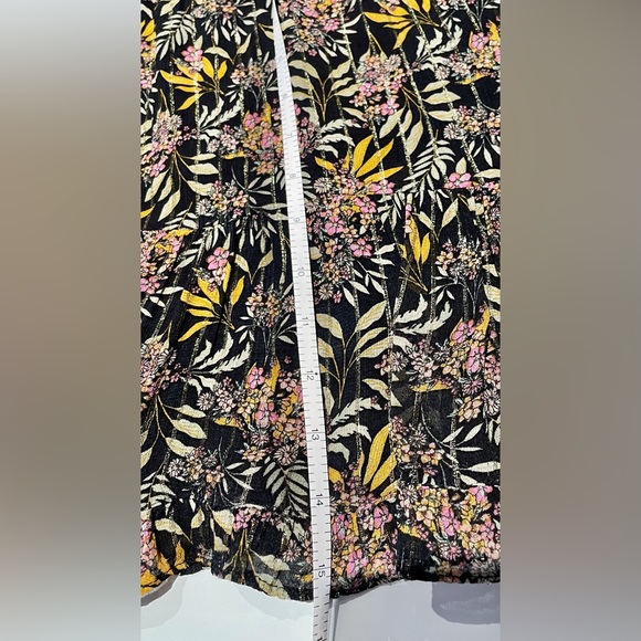 NWOT Zara metallic thread floral chiffon skirt size M - Picture 3 of 7